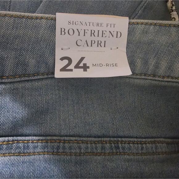 Lane Bryant Pride Rainbow Pocket Mid Rise Boyfriend Crop 24 New! - Picture 7 of 8